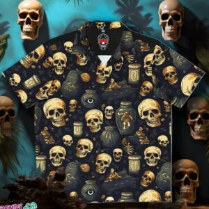 Undead Apothecary Skeletons Shadow Hawaiian Shirt