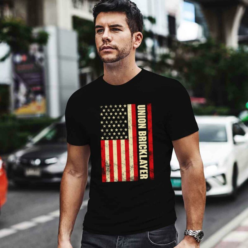 Union Bricklayer American Flag Bricklayer 0 T Shirt