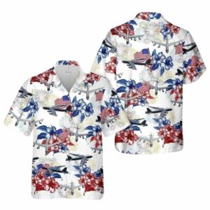 Us Air Force Boeing B 52 Stratofortress 4th Of July Hawaiian Shirt