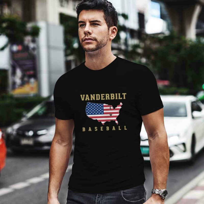 Vanderbilt Baseball Usa Flag Map 0 T Shirt