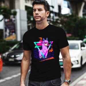 Vaporwave Aesthetic Synthwave 80s 90s Llama Ar 4 T Shirt