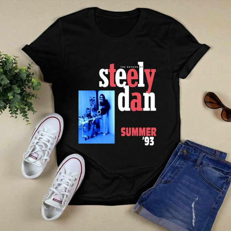 Vintage 1993 Steely Dan Summer Tour Front Black 4 T Shirt