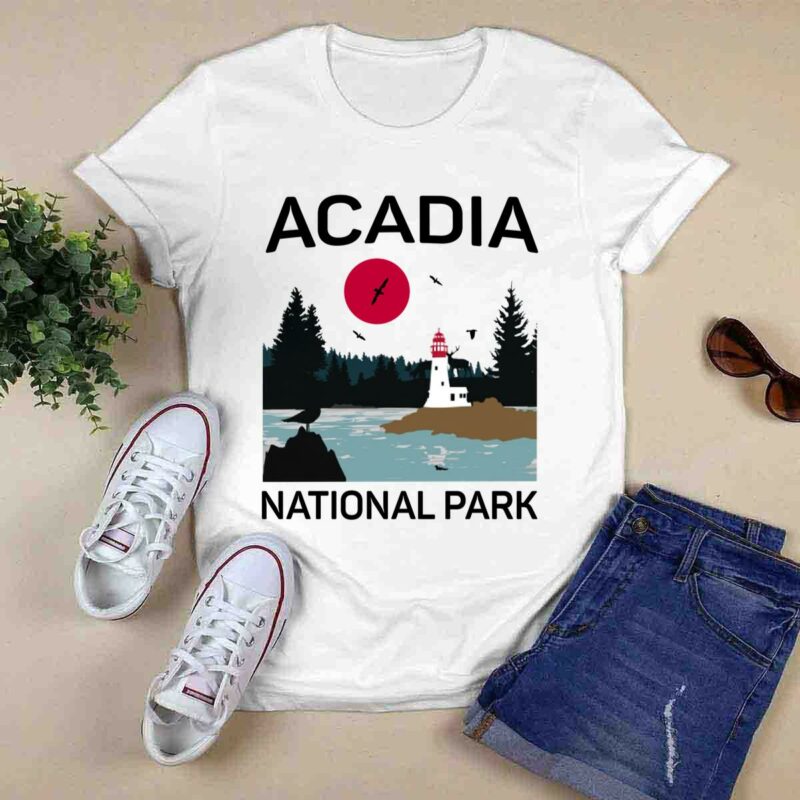 Vintage Acadia National Park Retro 80S Maine Mount Island 5 T Shirt