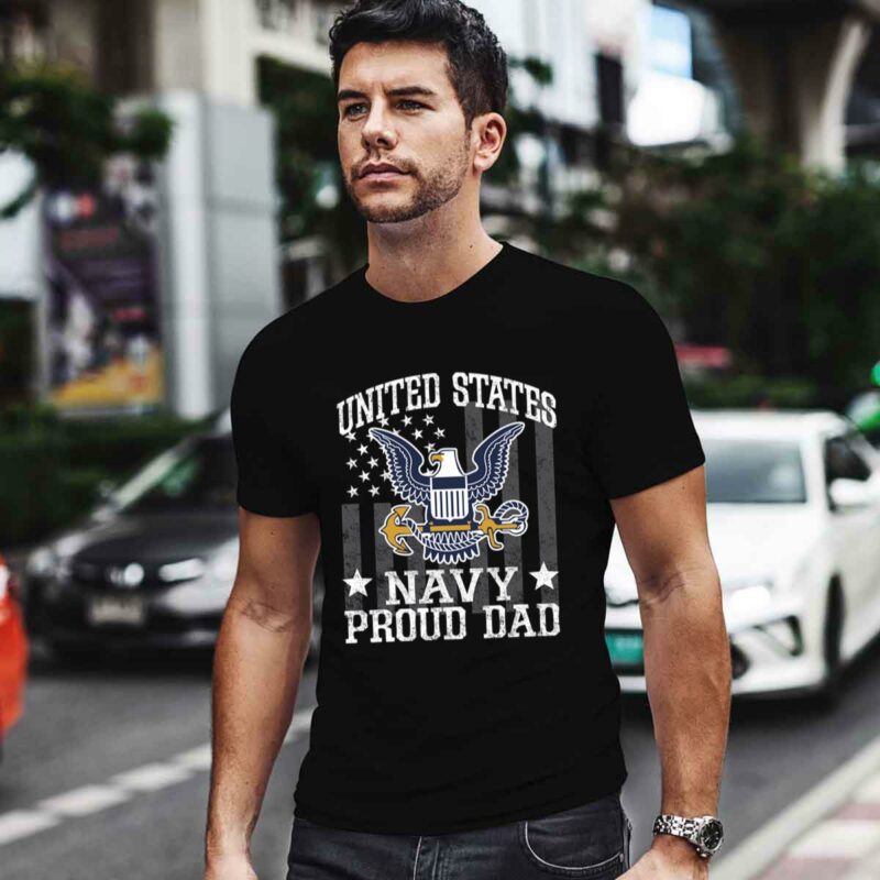 Vintage Proud Dad Us Navy United States Navy 0 T Shirt
