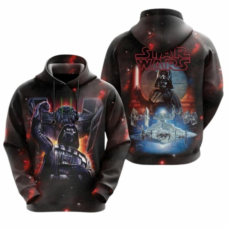 Vintage darth vader star wars 3d hoodie 1