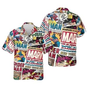 Vintage Superhero Funny Hawaiian Shirt