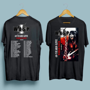 WASP Wasp 40 Years Live World Tour 2022 Front 4 T Shirt