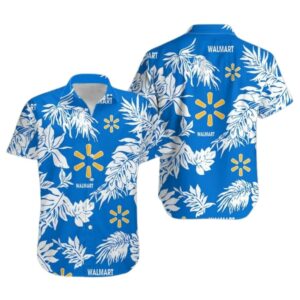 Walmart Floral Flower Pattern Tropical Hawaiian Shirt