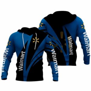 Walmart Funny Logo Black And Blue All Over Print Hoodie
