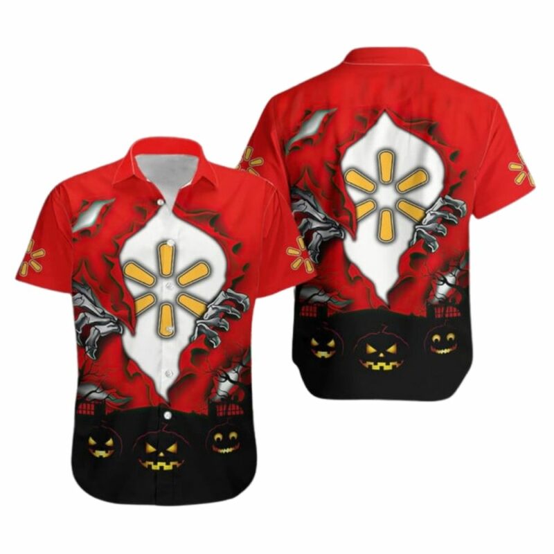 Walmart halloween pumpkins hawaiian shirt 1