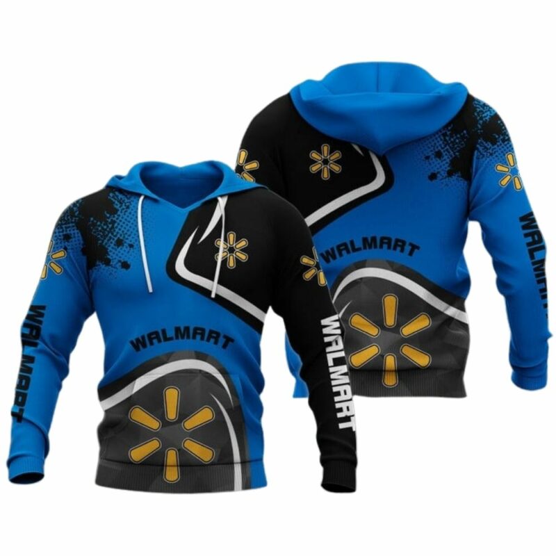 Walmart in my heart blue and black funny uniform 3d hoodie 1