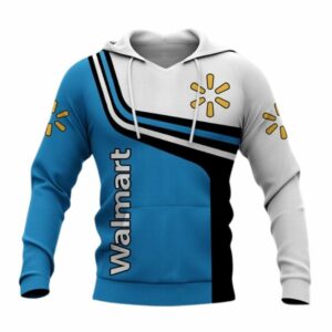 Walmart In My Heart White And Blue Funny All Over Print Hoodie