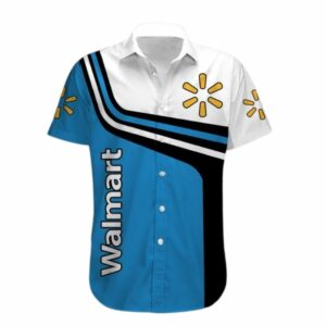 Walmart In My Heart White And Blue Funny Hawaiian Shirt