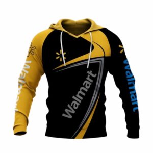 Walmart Logo Black And Orange All Over Print Hoodie