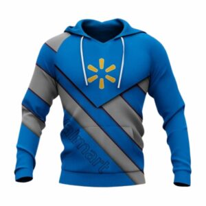 Walmart Logo Blue And Grey All Over Print Hoodie