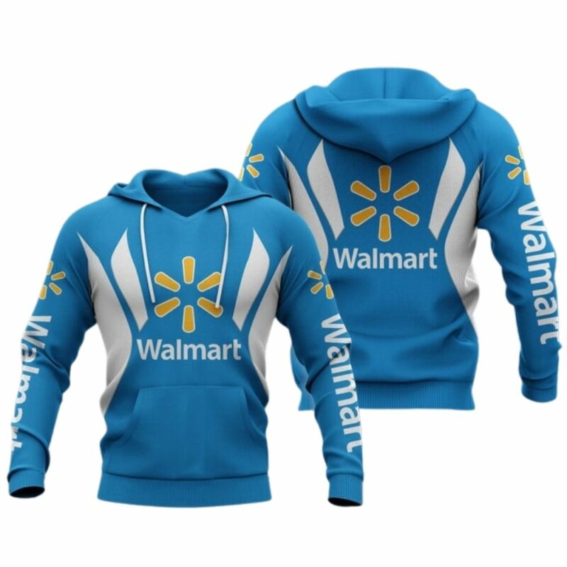 Walmart logo white and blue 3d hoodie 1 1
