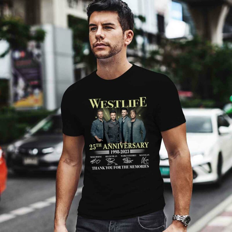 Westlife 25Th Anniversary 1998 2023 Thank You For The Memories 4 T Shirt