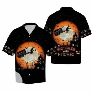 Witches With Hitches Halloween Hawaiian Shirt