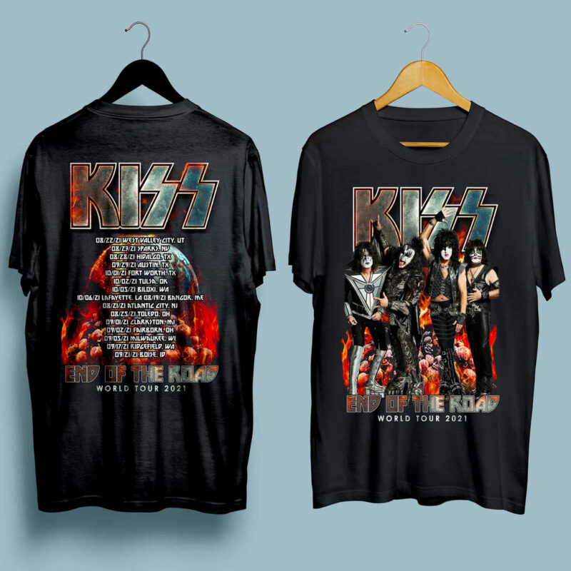 World Tour Kiss End Of The Road Tour 2021 Front 4 T Shirt