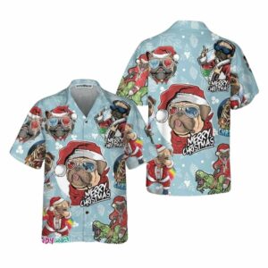 Xmas Pug Party Christmas Pug Hawaiian Shirt