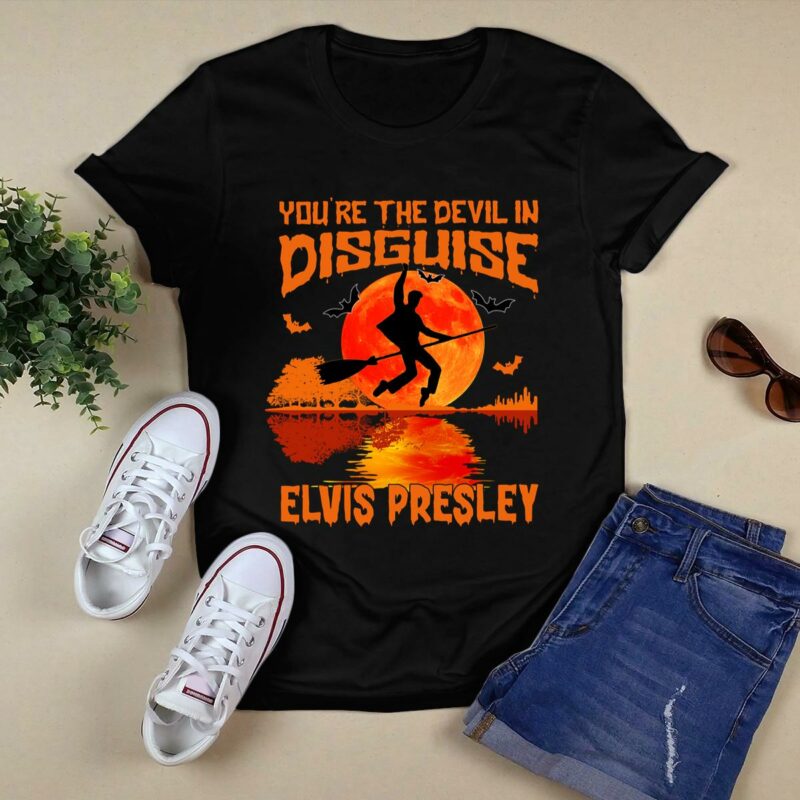 Youre The Devil In Disguise Elvis Presley Halloween 4 T Shirt