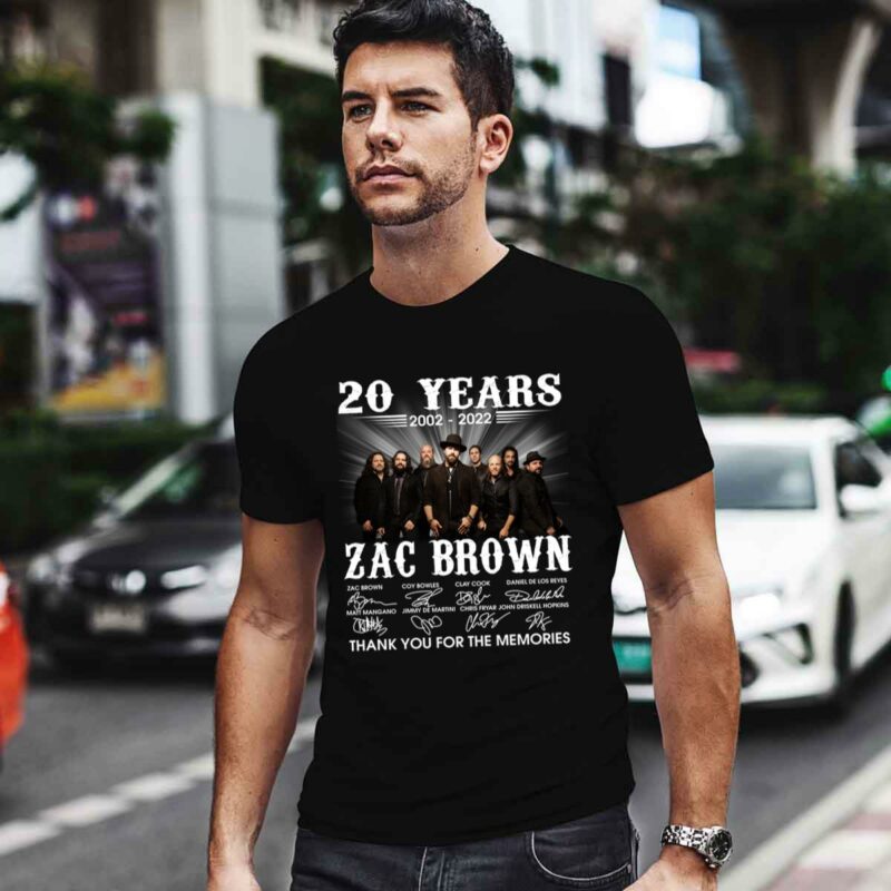 Zac Brown 20 Years Thank You For The Memories 4 T Shirt