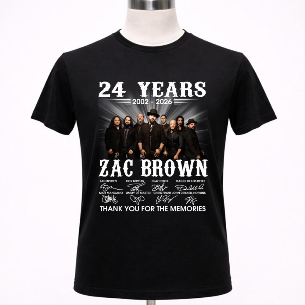 Zac Brown 24 Years Thank You For The Memories 1 T Shirt.jpg