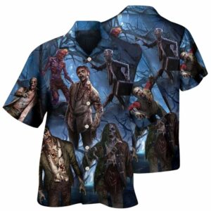 Zombie Blood Dark Scary Halloween Hawaiian Shirt
